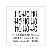 かわいいおもしろいホホホホホクリスマス差出人住所 セルフインキングスタンプ (デザイン)