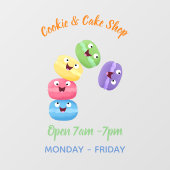 かわいいおもしろいマカロン漫画イラストレーション ウィンドウサイン (シート)