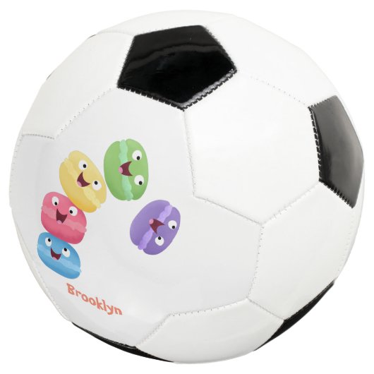 かわいいおもしろいマカロン漫画イラストレーション サッカーボール (3/4)