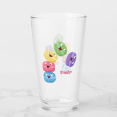 かわいいおもしろいマカロン漫画イラストレーション タンブラーグラス (裏面)