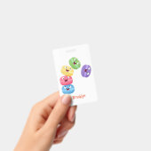 かわいいおもしろいマカロン漫画イラストレーション バッジ (手持ち)