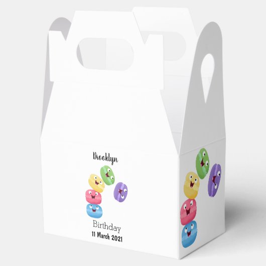 かわいいおもしろいマカロン漫画イラストレーション フェイバーボックス (オープン)