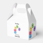 かわいいおもしろいマカロン漫画イラストレーション フェイバーボックス (正面サイド)