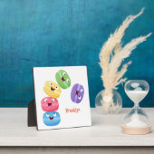 かわいいおもしろいマカロン漫画イラストレーション フォトプラーク (インサイチュ)