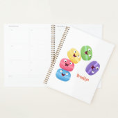 かわいいおもしろいマカロン漫画イラストレーション プランナー手帳 (ディスプレー)