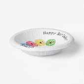 かわいいおもしろいマカロン漫画イラストレーション ペーパーボウル (傾斜あり)