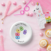 かわいいおもしろいマカロン漫画イラストレーション ペーパーボウル (パーティー)