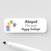 かわいいおもしろいマカロン漫画イラストレーション 名札 (インサイチュ)