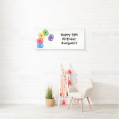 かわいいおもしろいマカロン漫画イラストレーション 横断幕 (インサイチュ)