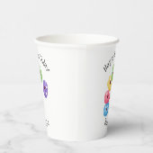 かわいいおもしろいマカロン漫画イラストレーション 紙コップ (右)