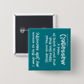 かわいいおもしろいマッサージセラピストのジョブのセキュリティ 缶バッジ (正面&裏面)