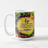 かわいいおもしろいママ、私のライフマニュアルのインスピレーション コーヒーマグカップ (左)