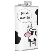 かわいいおもしろいマンガの牛のウダーの日 フラスク (右)