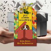 かわいいおもしろいマンガ犬のプレゼントラベル ギフトタグ