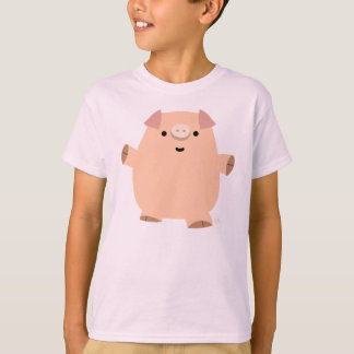 かわいいおもしろいマンガ豚の子どもTシャツ Tシャツ