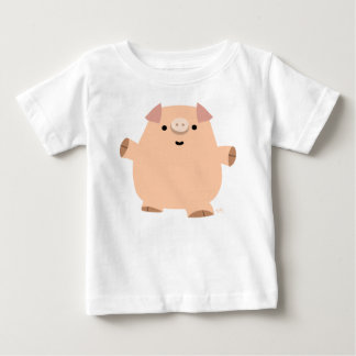 かわいいおもしろいマンガ豚ベビーTシャツ ベビーTシャツ