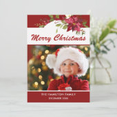 かわいいおもしろいメリークリスマスフォト シーズンカード (スタンド正面)