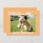 かわいいおもしろいヤギのユーモアカスタム誕生日 ポストカード (正面/裏面)