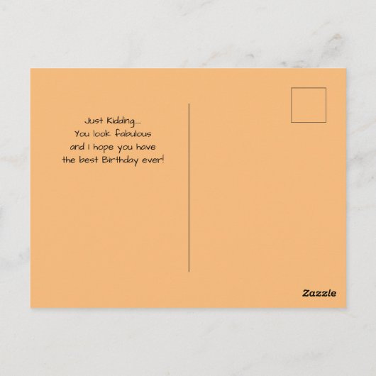 かわいいおもしろいヤギのユーモアカスタム誕生日 ポストカード (裏面)