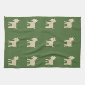 かわいいおもしろいヤギ キッチンタオル (横)