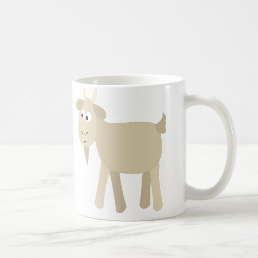 かわいいおもしろいヤギ コーヒーマグカップ (右)