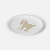 かわいいおもしろいヤギ ペーパープレート (アングル)