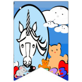 かわいいおもしろいユニコーン バンティングフラッグ (第1の旗)