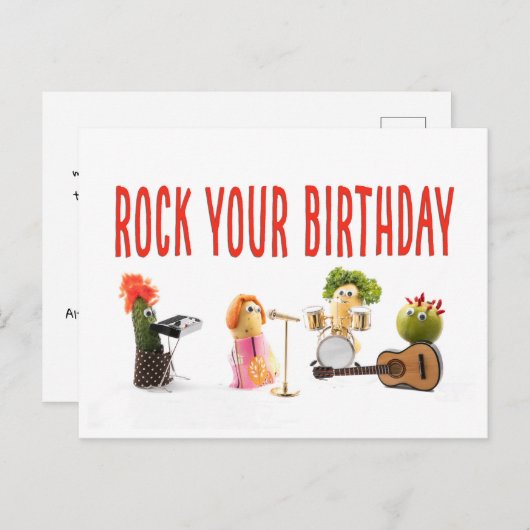 かわいいおもしろいユニーク誕生日のベジタリアン用ポストカード ポストカード (正面/裏面)