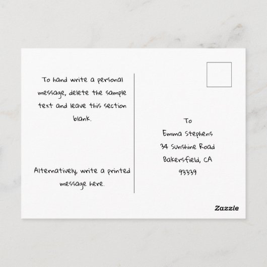 かわいいおもしろいユニーク誕生日のベジタリアン用ポストカード ポストカード (裏面)