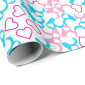 かわいいおもしろいラブヒューの形 ラッピングペーパー (ロールコーナー)