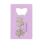 かわいいおもしろいリス漫画イラストレーション クレジットカード栓抜き (正面)