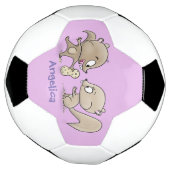 かわいいおもしろいリス漫画イラストレーション サッカーボール (回転)