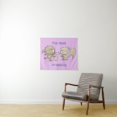 かわいいおもしろいリス漫画イラストレーション タペストリー (インサイチュ(横))