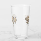 かわいいおもしろいリス漫画イラストレーション タンブラーグラス (左)