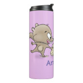 かわいいおもしろいリス漫画イラストレーション タンブラー (回転左)