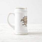 かわいいおもしろいリス漫画イラストレーション ビールジョッキ (左)