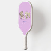 かわいいおもしろいリス漫画イラストレーション ピックルボールラケット (左)