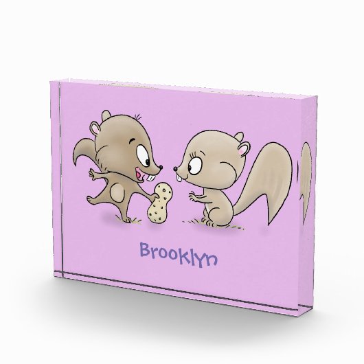 かわいいおもしろいリス漫画イラストレーション フォトブロック (右)