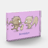 かわいいおもしろいリス漫画イラストレーション フォトブロック (左)