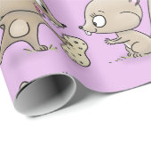 かわいいおもしろいリス漫画イラストレーション ラッピングペーパー (ロールコーナー)