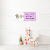 かわいいおもしろいリス漫画イラストレーション 横断幕 (インサイチュ)