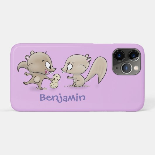 かわいいおもしろいリス漫画イラストレーション Case-Mate iPhoneケース (裏面(横))