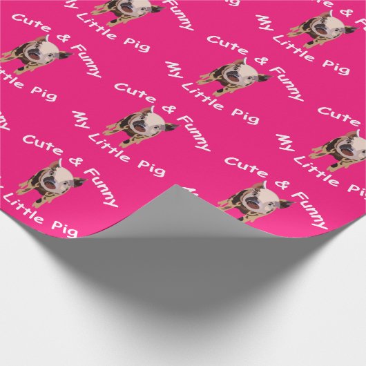 かわいいおもしろいリトルピグ子供の誕生日 ラッピングペーパー (角)