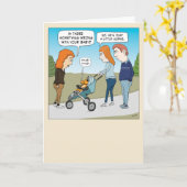 かわいいおもしろいリトルホースベビー誕生日 カード (黄色い花)