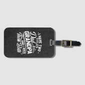 かわいいおもしろいレトロタイポグラフィパパグランドパギフト ラゲッジタグ (正面横)