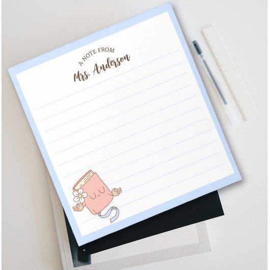 かわいいおもしろいレトロブックめい想ズ新学期 ノートパッド