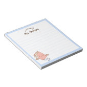 かわいいおもしろいレトロブックめい想ズ新学期 ノートパッド (アングル)