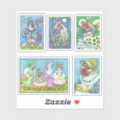 かわいいおもしろいローター、ニワトリ、鶏 シール (シート)