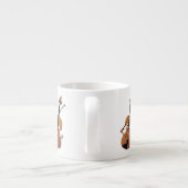 かわいいおもしろいヴァイオリンミュージカル漫画のキャラクター エスプレッソカップ (裏面)