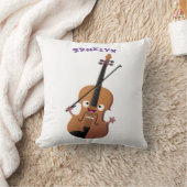 かわいいおもしろいヴァイオリンミュージカル漫画のキャラクター クッション (ブランケット)
